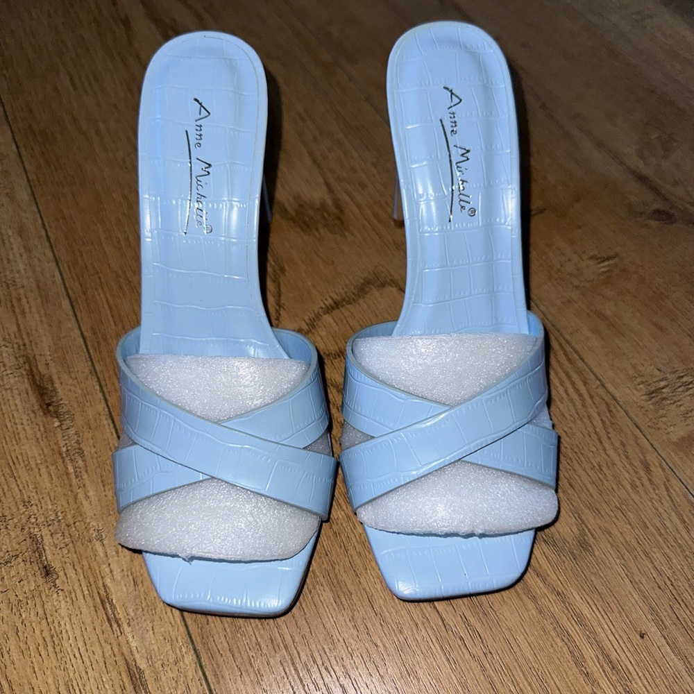 New blue mules 3x$20